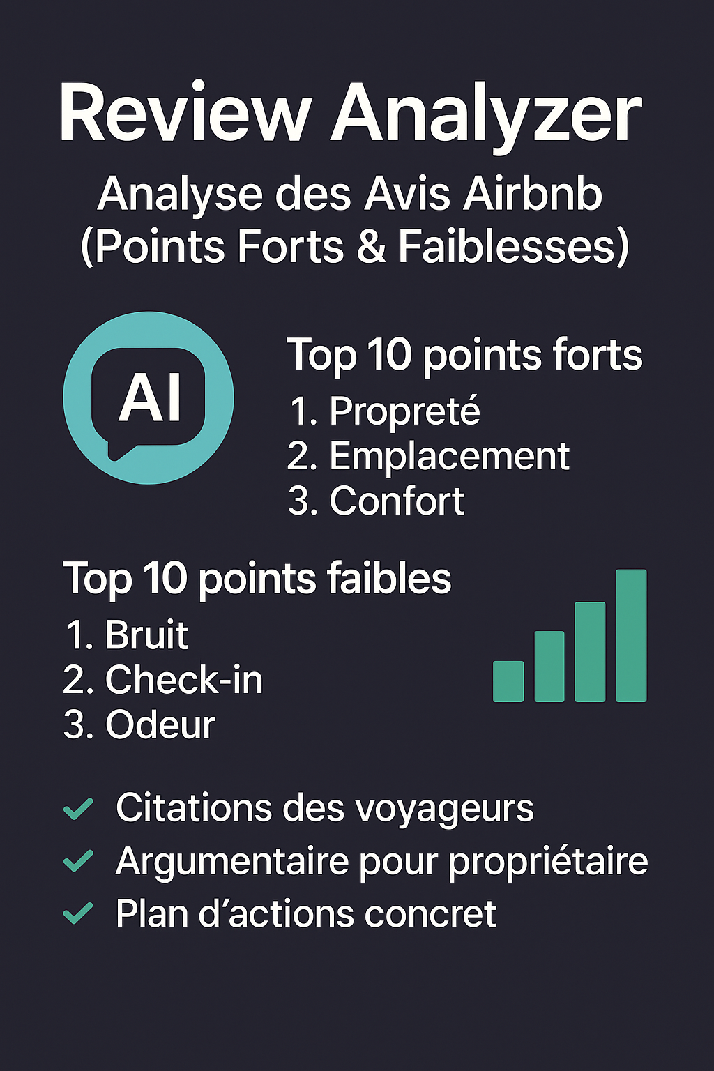 GPT AI - Review Analyzer – Analyse des Avis Airbnb (Points Forts & Faiblesses)